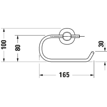 Duravit 99261000 - D-CODE toiletpapirholder i blank krom