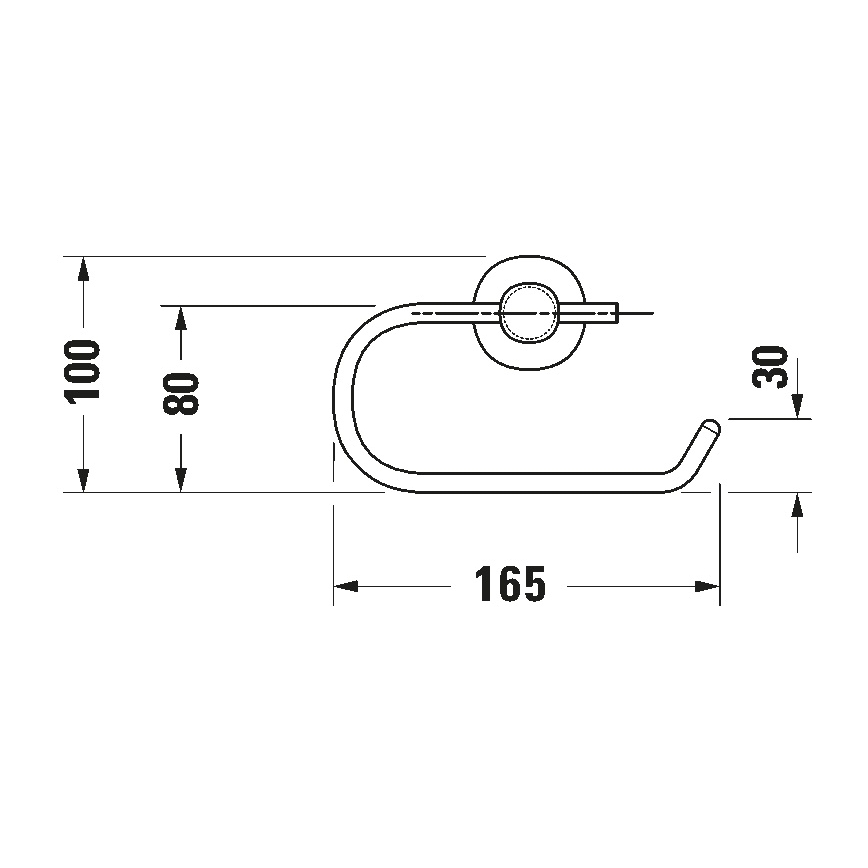 Duravit 99264600 - Toiletpapirholder D-CODE mat sort