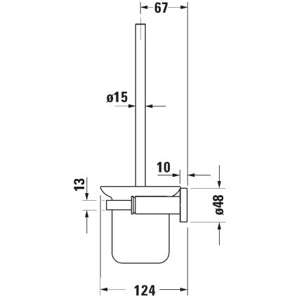 Duravit 99274600 - Væghængt toiletbørste D-CODE mat sort