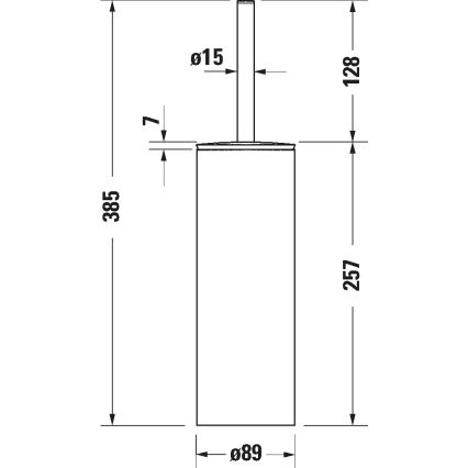 Duravit 99281000 - Fritstående toiletbørste D-CODE blank krom