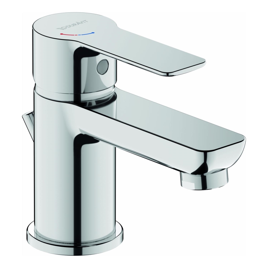 Duravit DC1013001010 - Håndvaskarmatur + bundventil D-CODE poleret krom