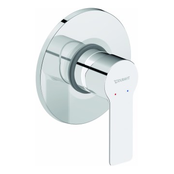 Duravit DC4210007010 - Bruserbatteri til indbygget installation D-CODE, blank krom