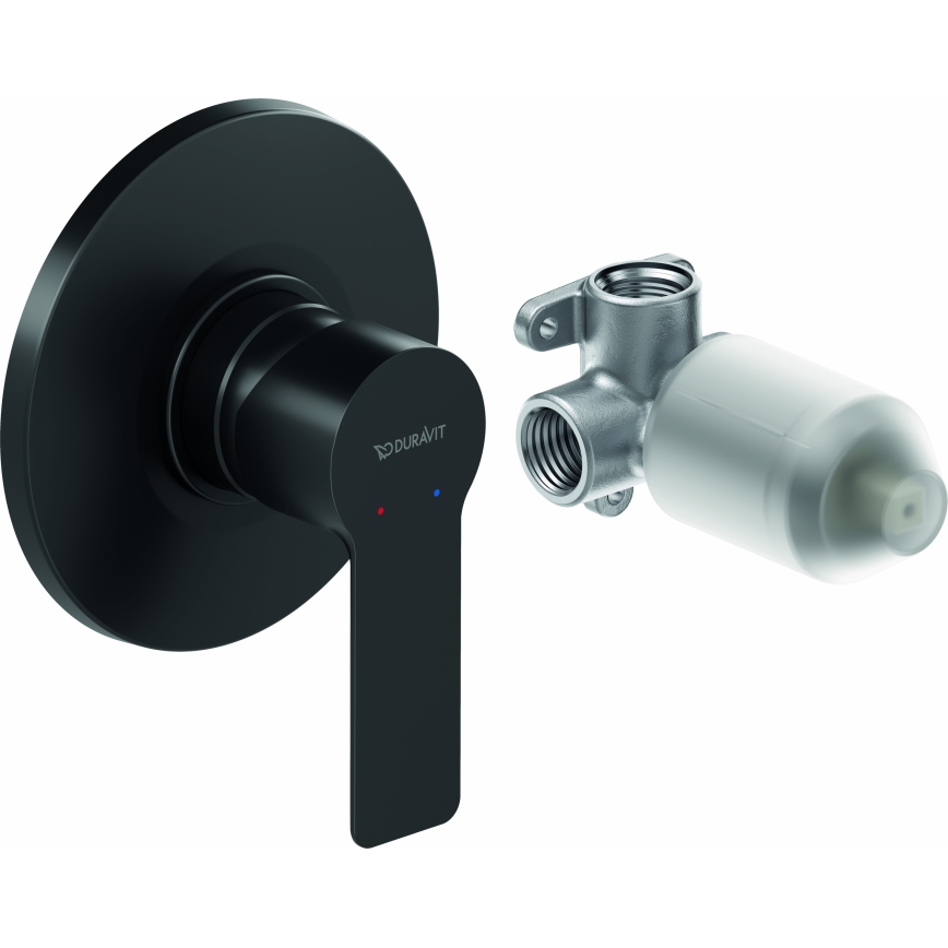 Duravit DC4210007046 - D-CODE indbygget brusearmatur, mat sort