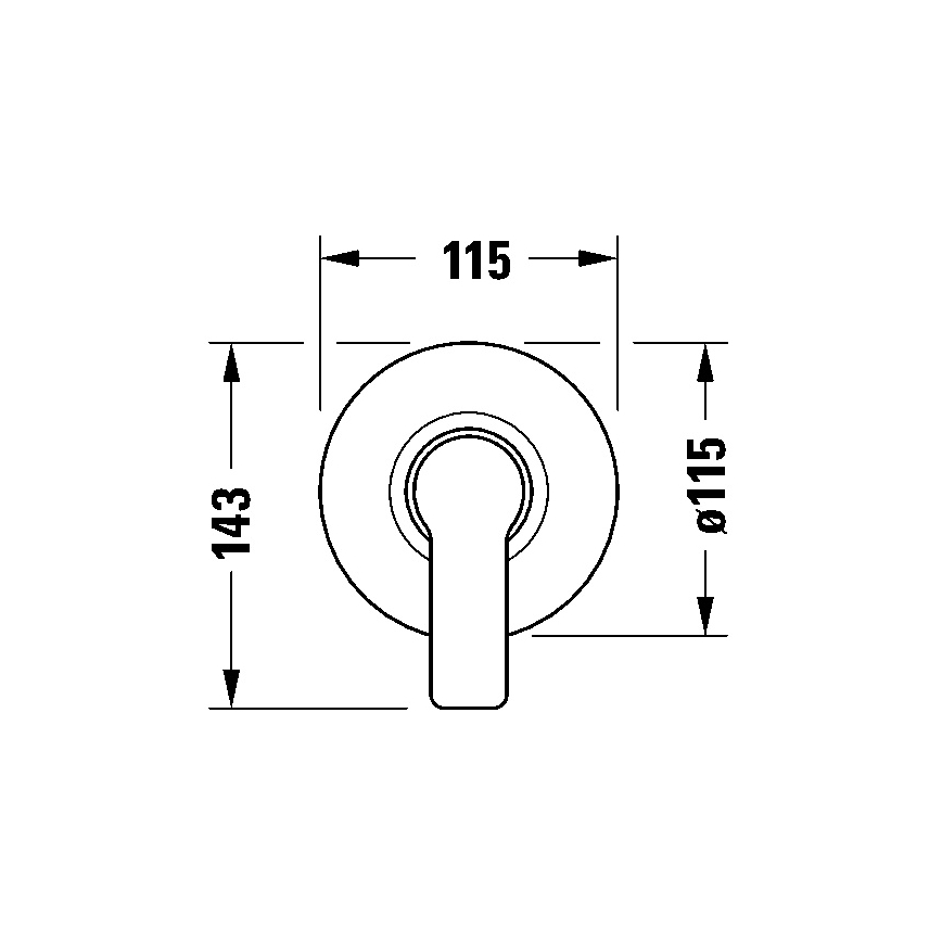 Duravit DC4210007046 - D-CODE indbygget brusearmatur, mat sort