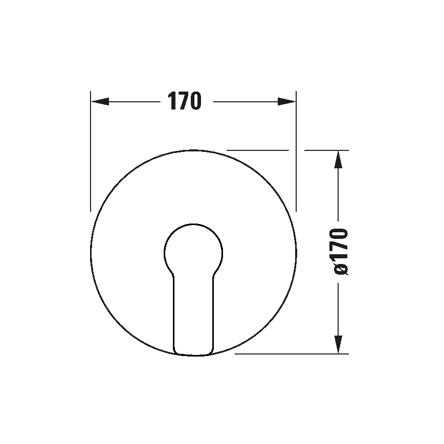 Duravit DC4210010010 - Brusebatteri til indbygning D-CODE blank krom