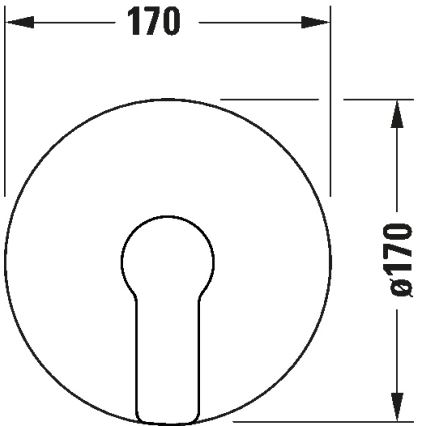 Duravit DC4210010046 - Brusebatteri til indbygning D-CODE mat sort