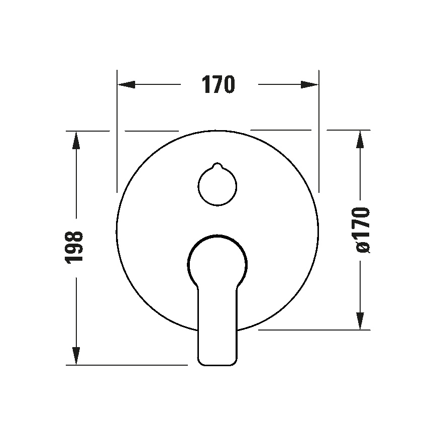 Duravit DC4210012046 - Brusearmatur til indbygning D-CODE, mat sort