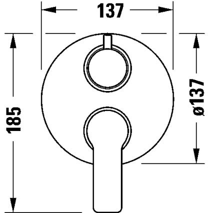 Duravit DC5210008010 - Brusebatteri til indbygning D-CODE i blank krom