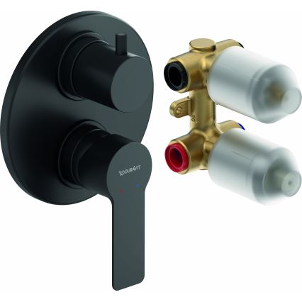 Duravit DC5210008046 - Brusebatteri til indbygning D-CODE, mat sort