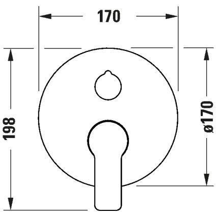 Duravit DC5210012010 - Badekarbatteri til indbygget installation D-CODE, poleret krom