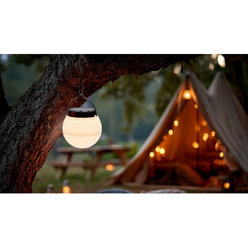 Dæmpbar bærbar solopladelig LED-lampe LUMINA ORB LED/5V 800 mAh