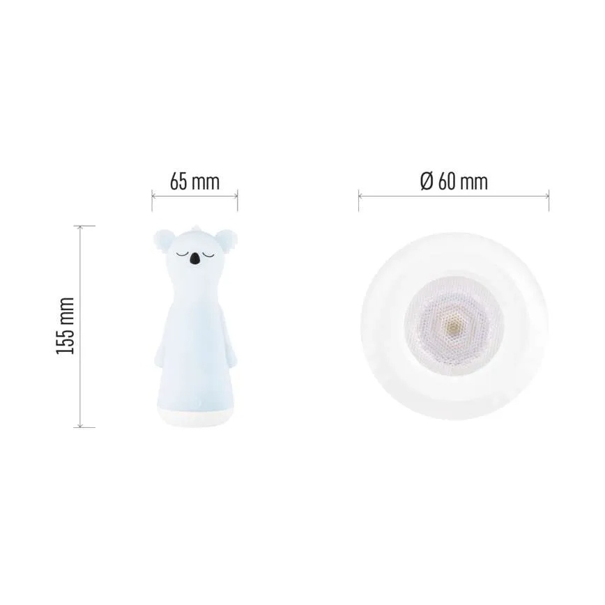 Dæmpbar genopladelig børnelommelygte med natlys 2-i-1 LED/3,7V 1200 mAh