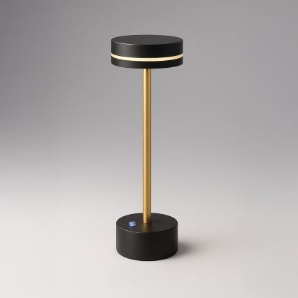 Dæmpbar genopladelig LED-bordlampe SAM LED/5W/5V 3600 mAh sort/guld