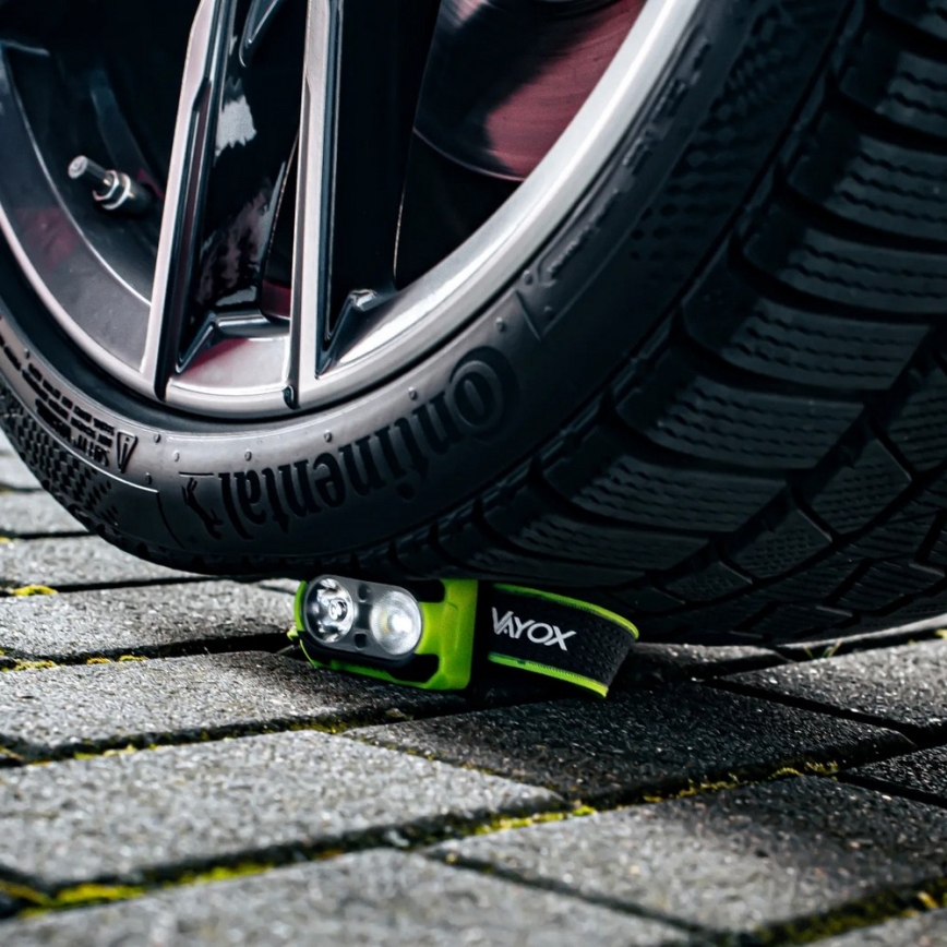 Dæmpbar genopladelig pandelampe med sensor og rødt lys LED/10W/5V/3xAAA IP44 600 lm 1200 mAh