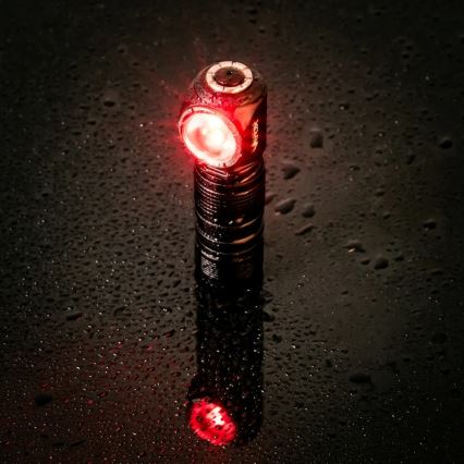 Dæmpbar genopladelig LED-pandelampe med rødt lys 3-i-1 LED/10W/5V IP66 500 lm 800 mAh