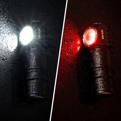 Dæmpbar genopladelig LED-pandelampe med rødt lys 3-i-1 LED/10W/5V IP66 500 lm 800 mAh