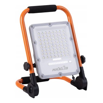 Dæmpbar genopladelig LED-projektør med stativ LED/100W/3,2V 4500K 10000 mAh IP65 orange