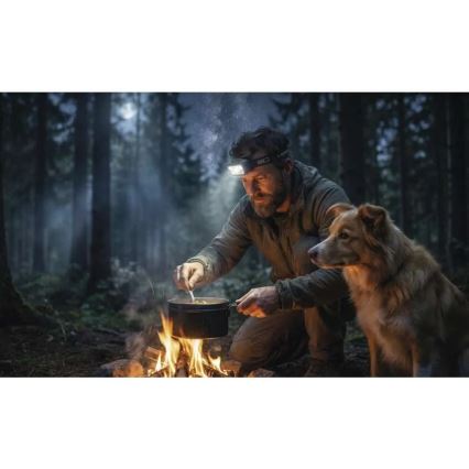 Dæmpbar genopladelig pandelampe LED/3xAAA/1000 mAh 3,7V