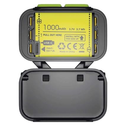 Dæmpbar genopladelig pandelampe LED/3xAAA/1000 mAh 3,7V