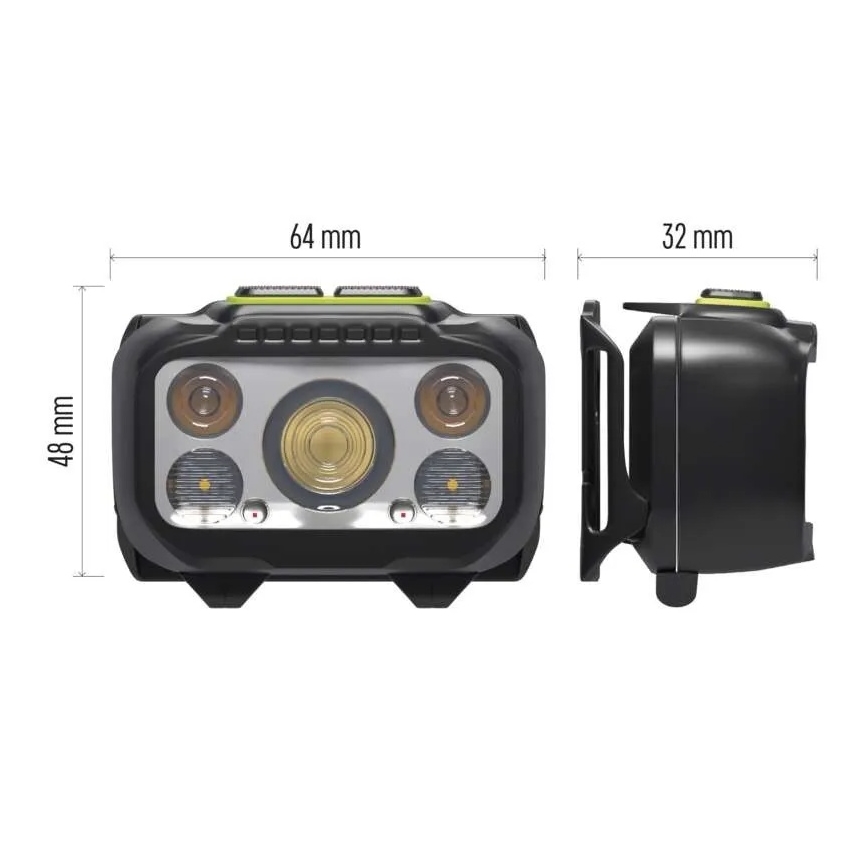 Dæmpbar genopladelig pandelampe LED/3xAAA/1000 mAh 3,7V