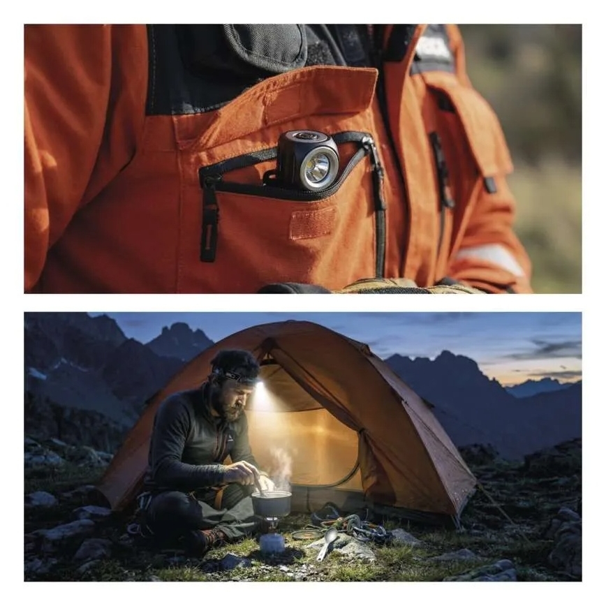 Dæmpbar genopladelig pandelampe LED/800 mAh 3,7V