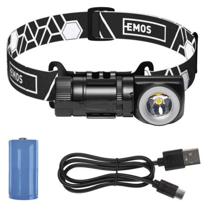 Dæmpbar genopladelig pandelampe LED/800 mAh 3,7V