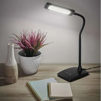 Dæmpbar LED-bordlampe EDDY LED/6W/230V 3000/4500/6800K sort