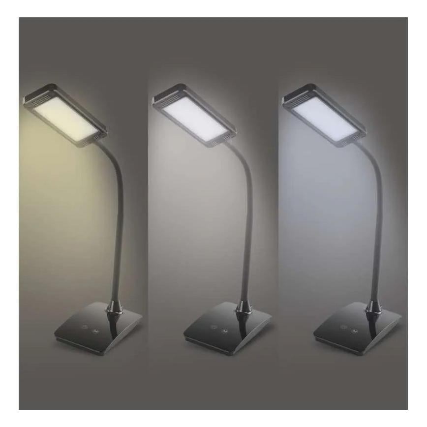 Dæmpbar LED-bordlampe EDDY LED/6W/230V 3000/4500/6800K sort
