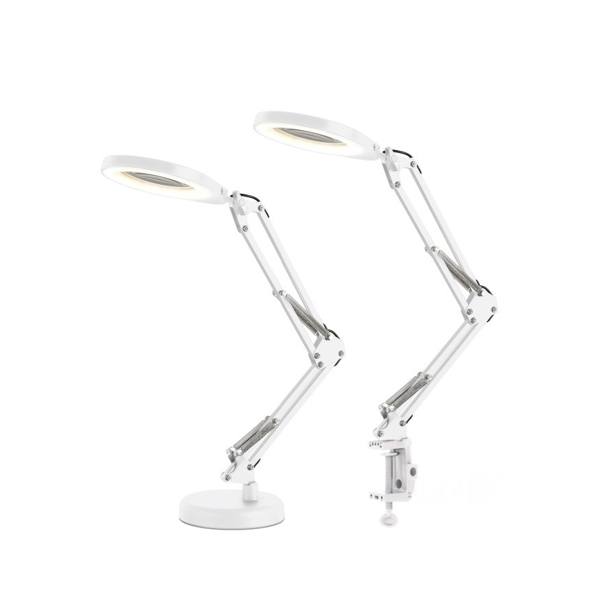 Dæmpbar LED-bordlampe med forstørrelsesglas 2-i-1 AURIQ LOUPE LED/10W/5V 3000/4000/6500K hvid