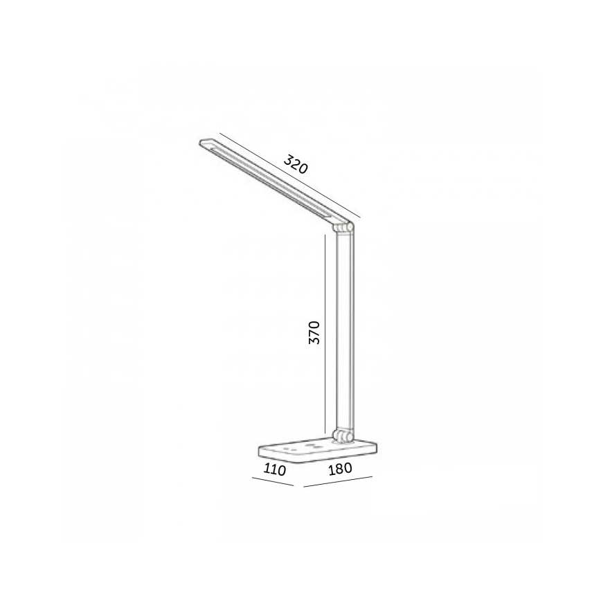 LED dæmpbar bordlampe med trådløs Qi-opladning NOBLITE Q LED/7W/230V 3000/4000/6500K sort