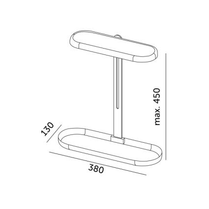 LED-dæmpbar bordlampe til dyrkning af planter VERDI LED/12W/230V 4500K CRI 95 hvid