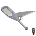 Dæmpbar LED-gadelampe med skumringssensor og solcellepanel LED/200W/20000 mAh 6500K IP65 grå