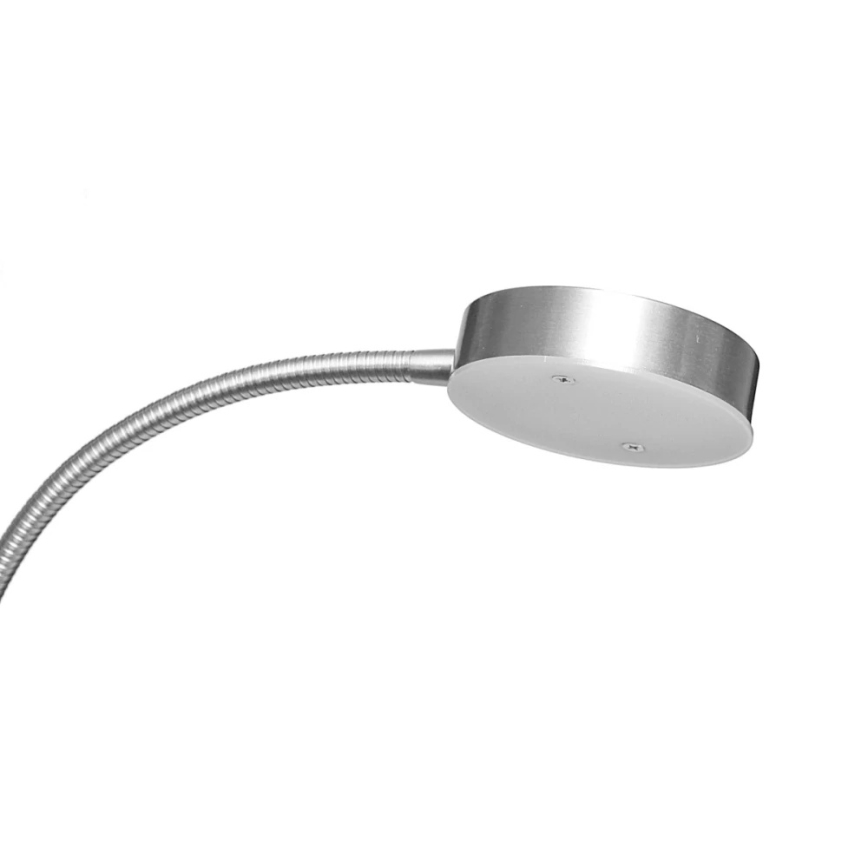 Dæmpbar standerlampe NORA LED/25W/230V 2200/3000/4000K + LED/5W 3000K, mat krom, med fjernbetjening