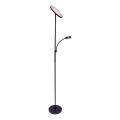 Dæmpbar LED-gulvlampe NORA LED/25W/230V 2200/3000/4000K + LED/5W 3000K sort + fjernbetjening