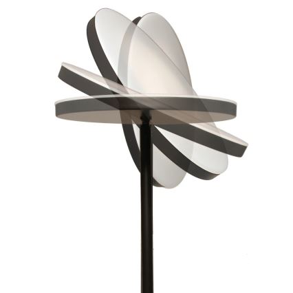 Dæmpbar LED-gulvlampe NORA LED/25W/230V 2200/3000/4000K + LED/5W 3000K sort + fjernbetjening