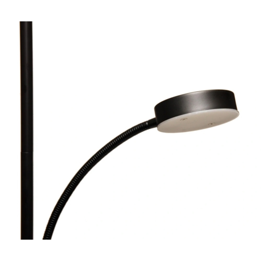 Dæmpbar LED-gulvlampe NORA LED/25W/230V 2200/3000/4000K + LED/5W 3000K sort + fjernbetjening