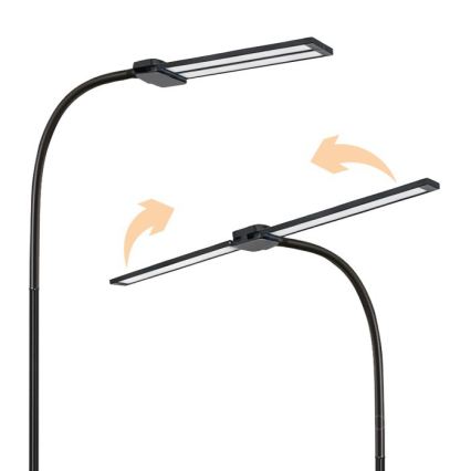 Dæmpbar LED-gulvlampe TEILO LED/14W/230V 3000/4000/6000K sort