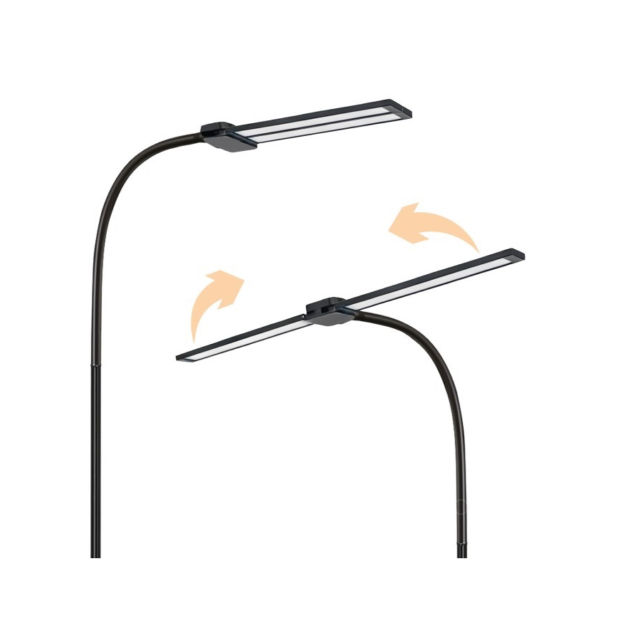 Dæmpbar LED-gulvlampe TEILO LED/14W/230V 3000/4000/6000K sort