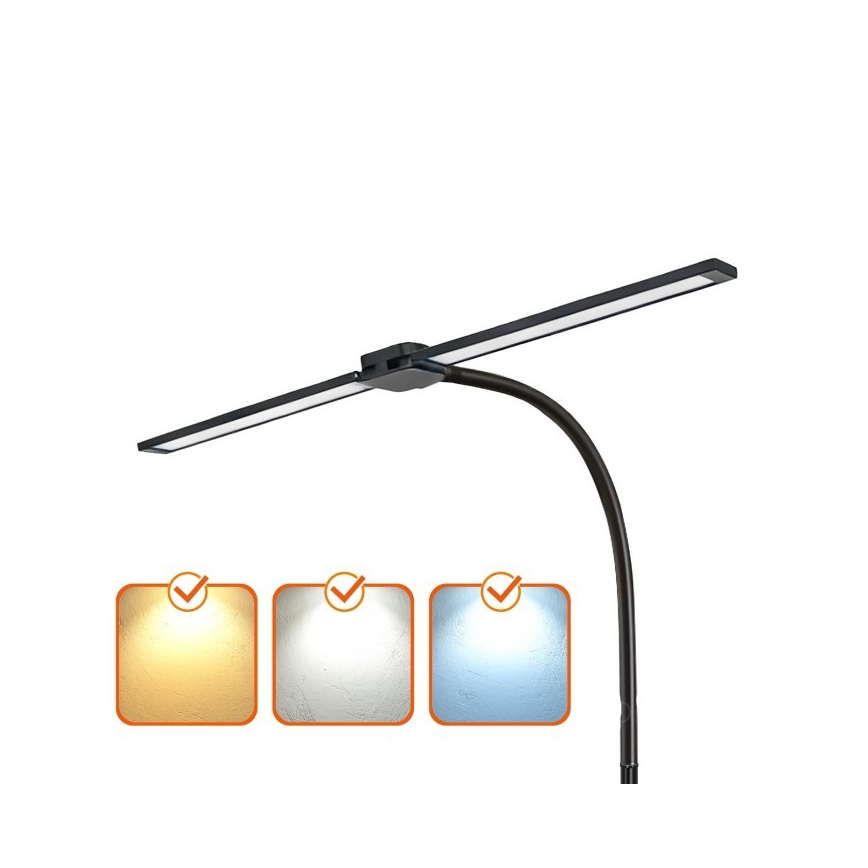 Dæmpbar LED-gulvlampe TEILO LED/14W/230V 3000/4000/6000K sort