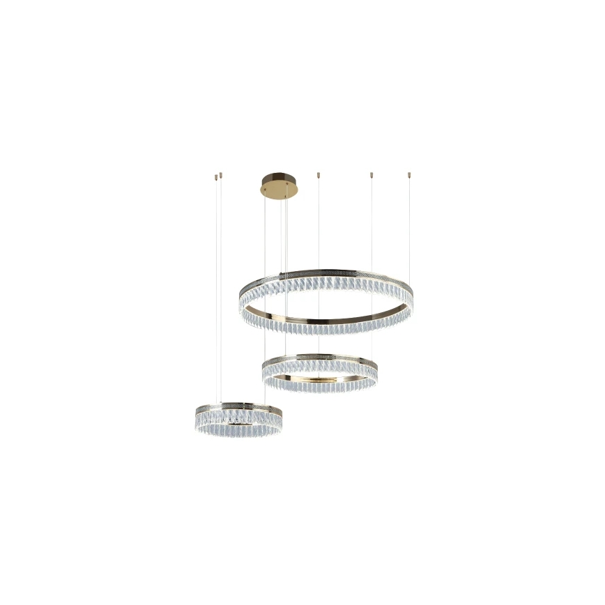 LED dæmpbar krystallysekrone med wireophæng THALIA LED/120W/230V 3000-6000K + fjernbetjening