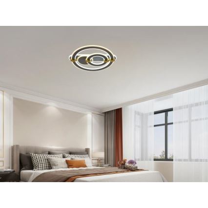 Dæmpbar LED-loftlampe, 120 W / 230 V, 3000–6500 K – inkl. fjernbetjening