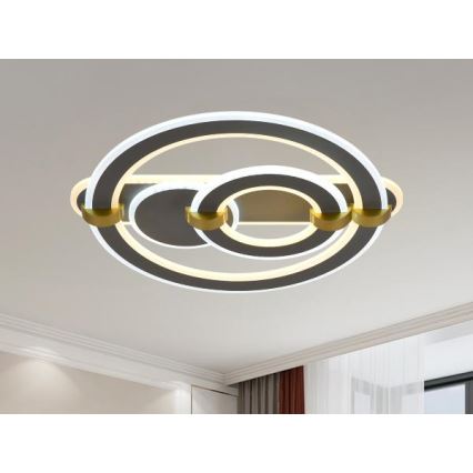 Dæmpbar LED-loftlampe, 120 W / 230 V, 3000–6500 K – inkl. fjernbetjening