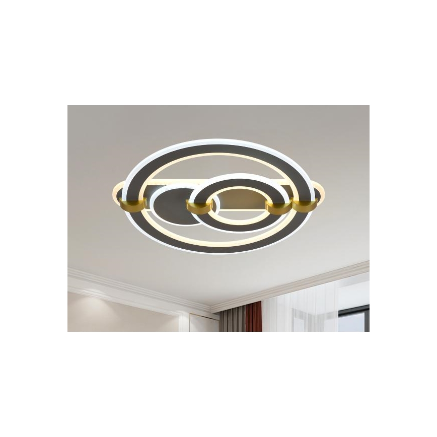 Dæmpbar LED-loftlampe, 120 W / 230 V, 3000–6500 K – inkl. fjernbetjening