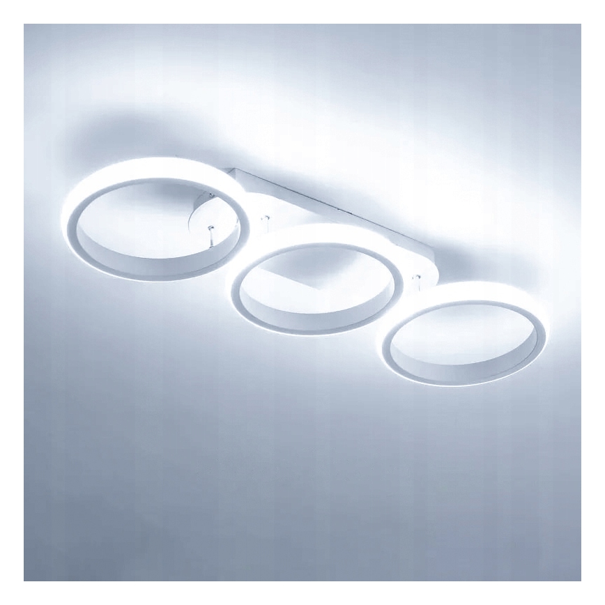 LED-dæmpbar loftlampe, 30W/230V, 3000–6500 K, hvid, Tuya Wi‑Fi + fjernbetjening