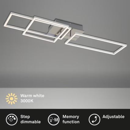 Dæmpbar LED-loftlampe 42W/230V 3000K mat krom