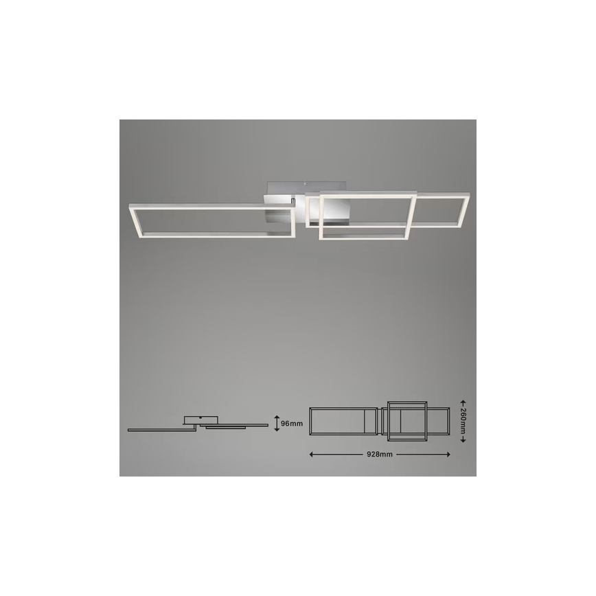 Dæmpbar LED-loftlampe 42W/230V 3000K mat krom