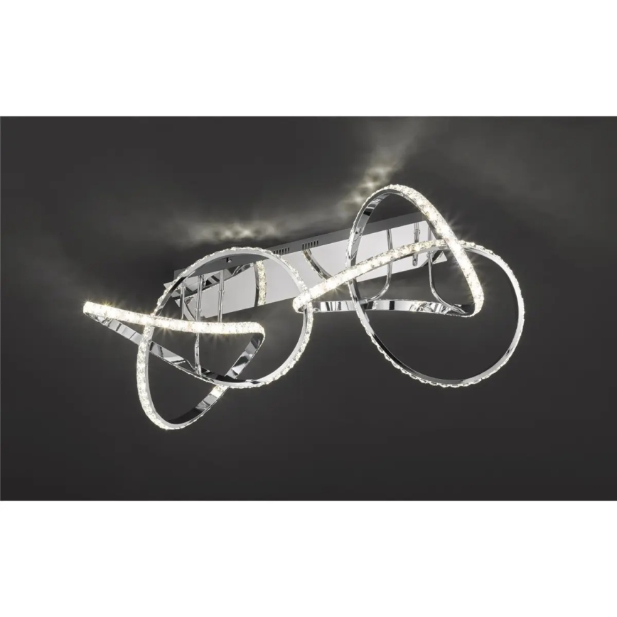 Dæmpbar LED-loftlampe ABRO LED/49W/230V blank krom