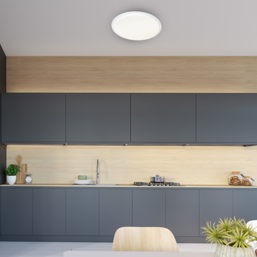 Dæmpbar LED-loftlampe CRUZ med fjernbetjening, 66 W/230 V, 3300 lm