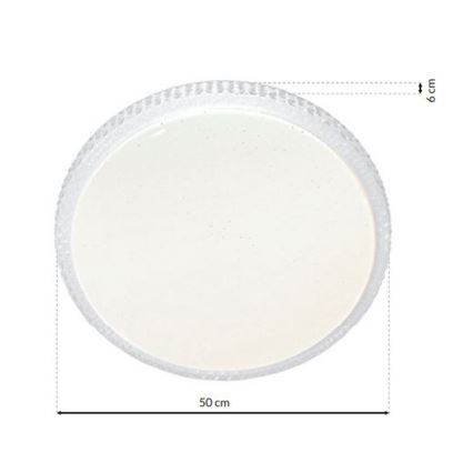 Dæmpbar LED-loftlampe CRUZ med fjernbetjening, 66 W/230 V, 3300 lm