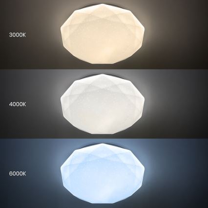 LED dæmpbar loftlampe HEX LED/72W/230V 3000-6000K pr. 50 cm hvid + fjernbetjening